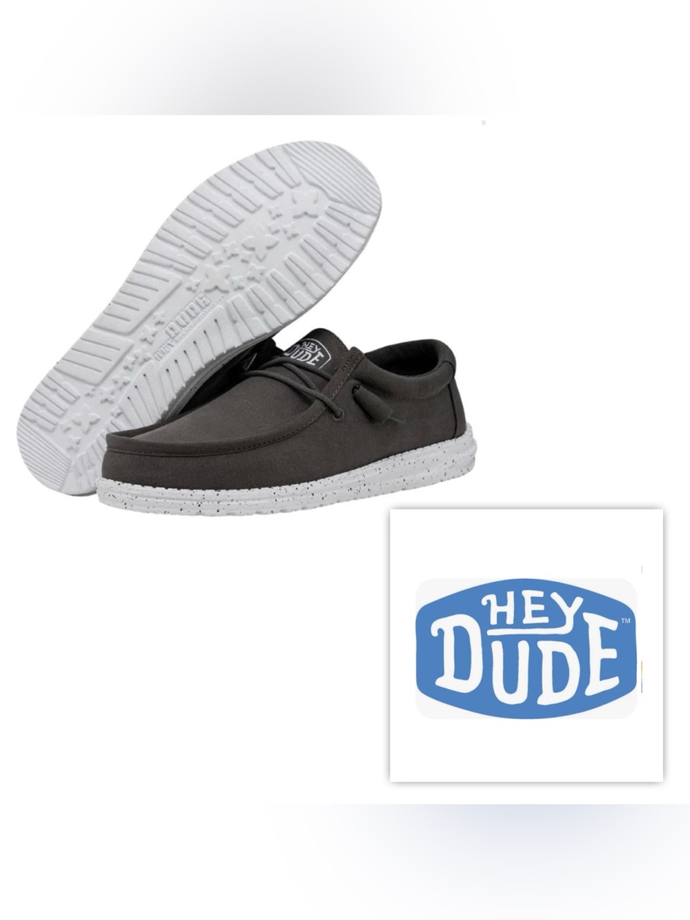 NEW Hey Dude Men's 12 Wally Slub Canvas Slip-On Loafers low top Sneakers Shoes